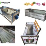 brush roller potato washing peeling machine