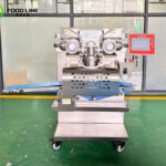 encrusting machine for high volume food production