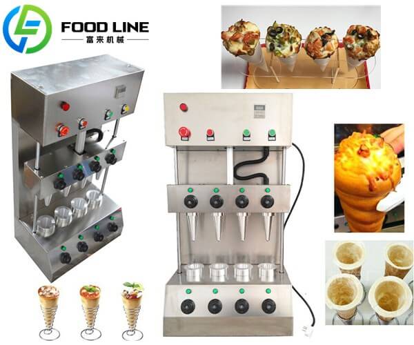 multiple molds pizza cone forming machine