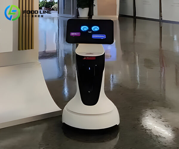 robotic receptionist with intelligent automation system