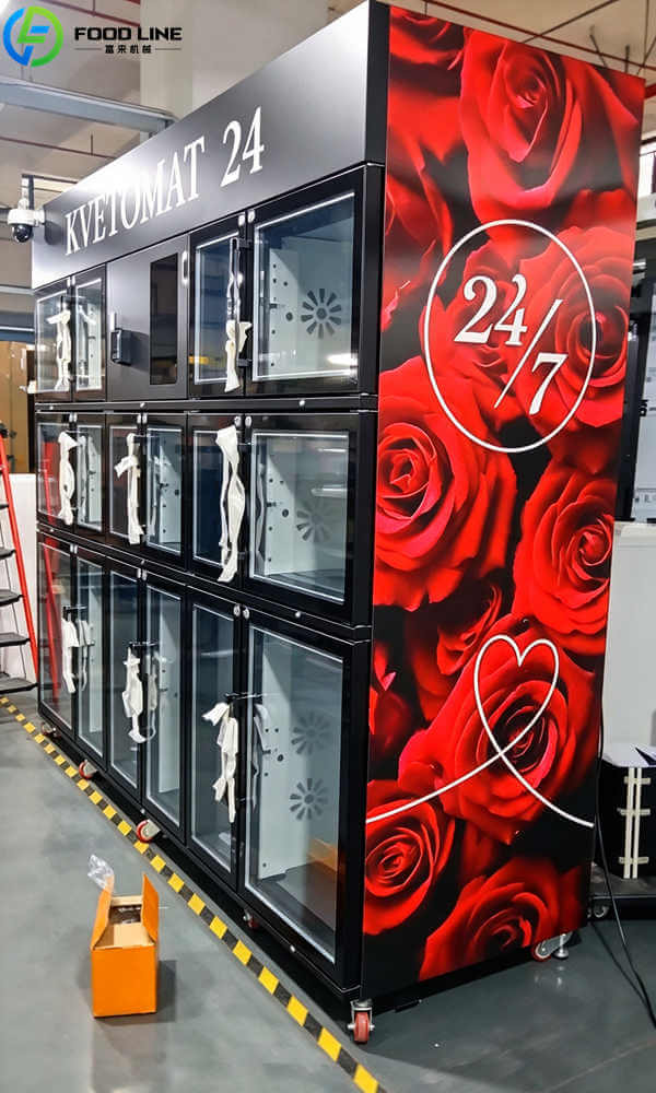 16 locker bouquet vending machine with cooling system