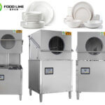 commercial hood type dishwasher