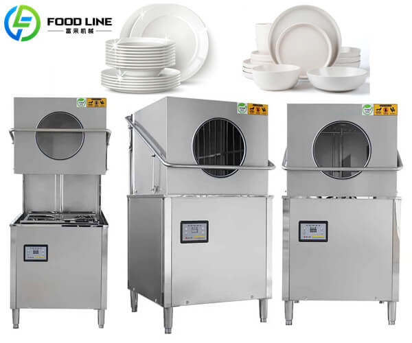 commercial hood type dishwasher