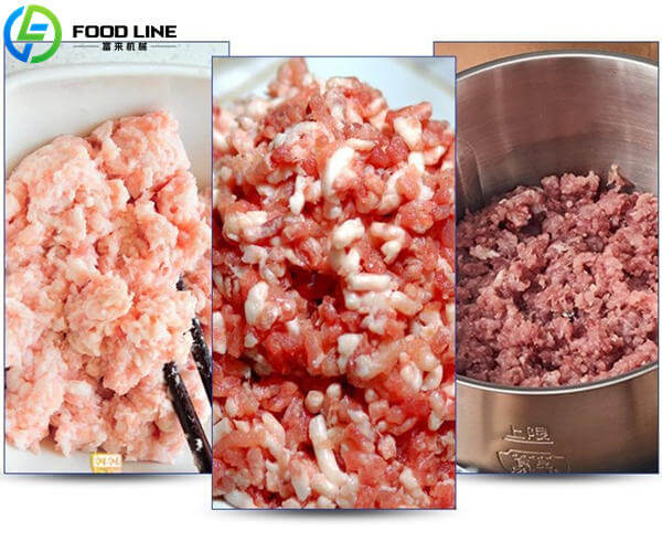 minced meat by mincer machine commercial