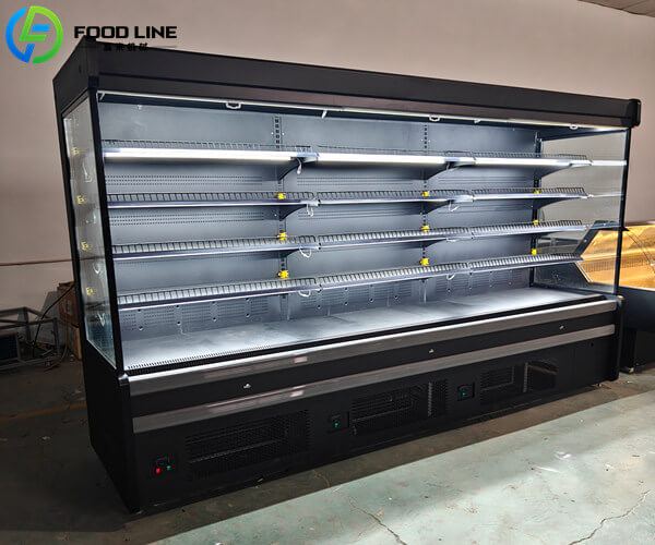 supermarket fruit vegetable refrigerated cabinet