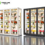 Flower Cooler for Sale – Flower Preserve and Display three door refrigerated flower cooler