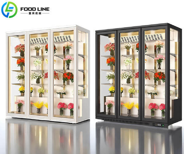 three door refrigerated flower cooler