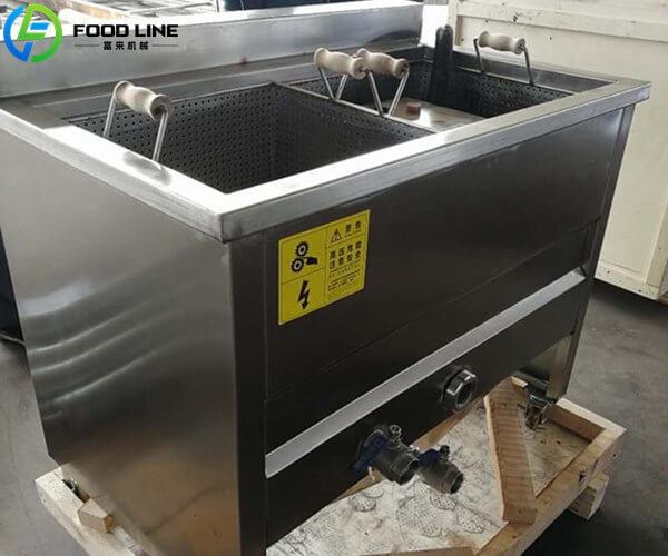 blanching equipment in semi-auto potato chips production line