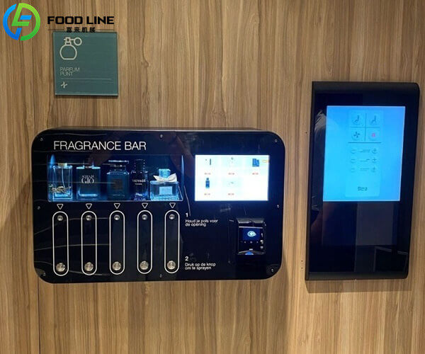 fragrance spray vending machine on the wall