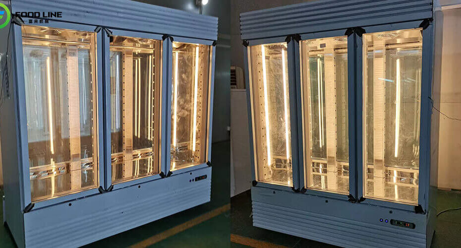 3 door high capacity dry age meat fridge