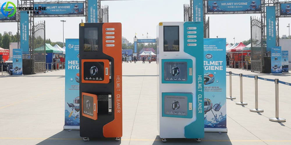 automatic motorcycle helmet cleaning vending machine