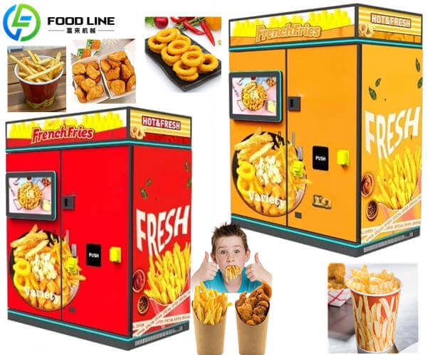 self service french fries vending machine hot sale