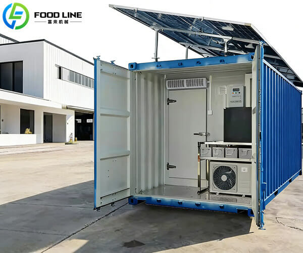 solar powered cold storage container