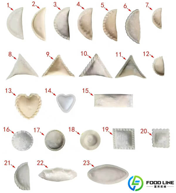 various dumplings shapes to meet different commercial needs