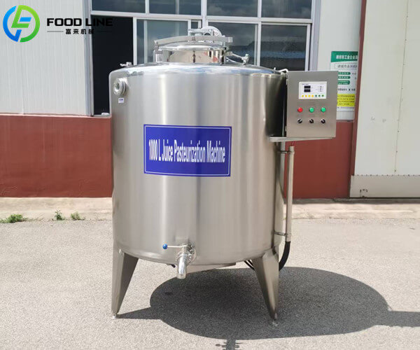 1000l batch pasteurizer machine for juice