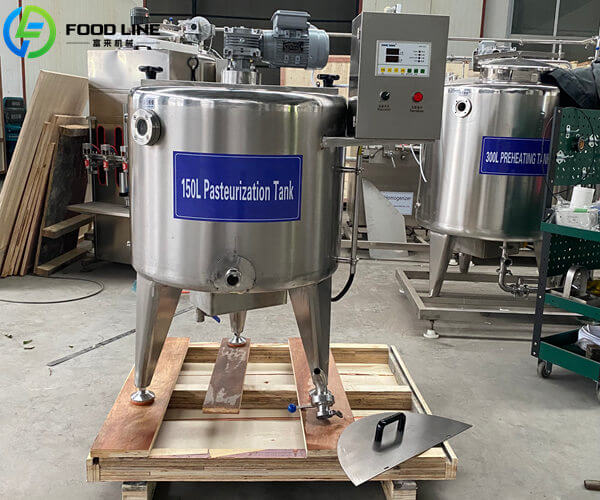 150liter batch pasteurizer for milk juice
