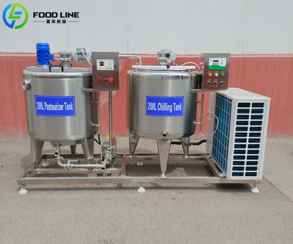 200l pasteurizer tank and 200l chilling tank
