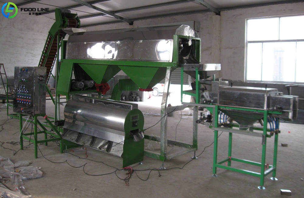 300kg per hour capacity cashew kernel peeling line