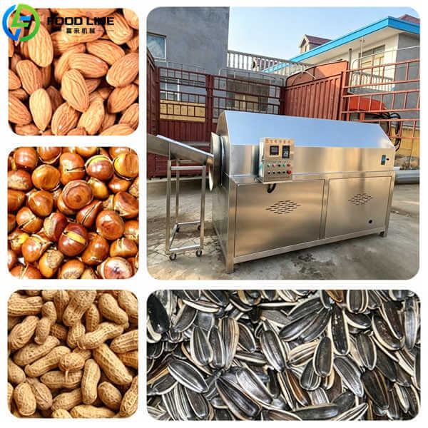 electromagnetic heating nuts roaster machine