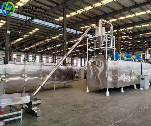 air conveyor in pet food manufacturing system