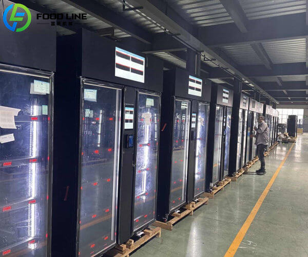auto settlement open cabinet vending machine