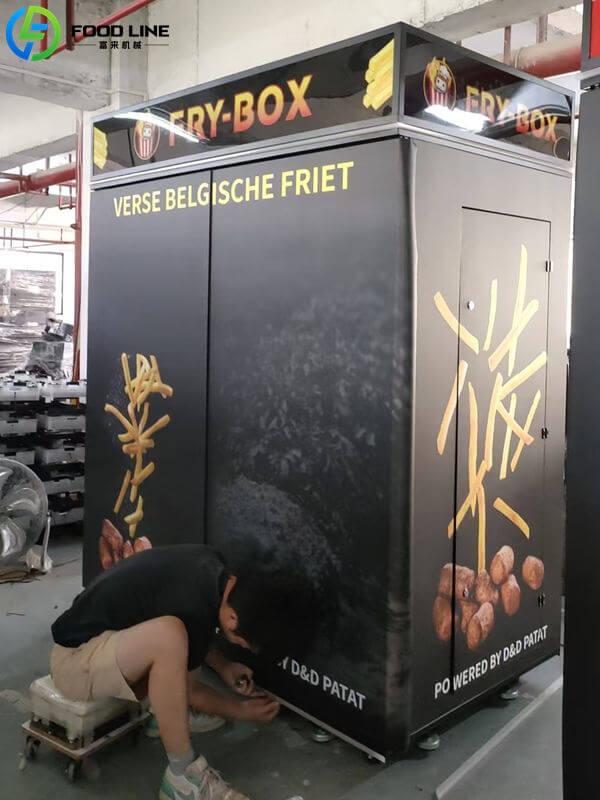 automatic french fry vending machine for sale in belgium