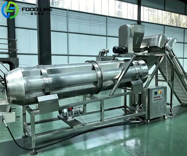 drum seasoning machine for flavoring pet food