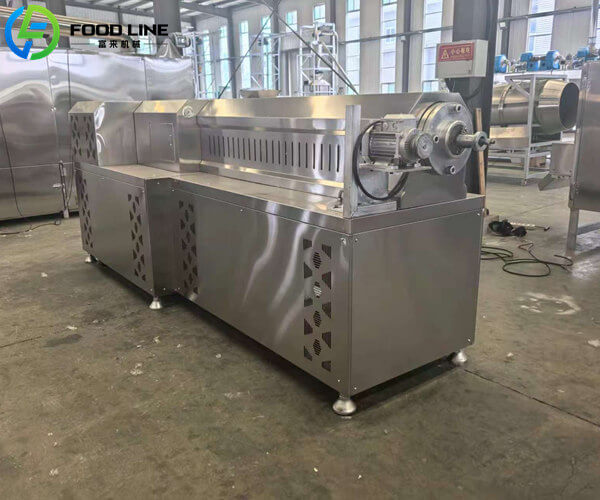 energy efficient double screw puffing extruder