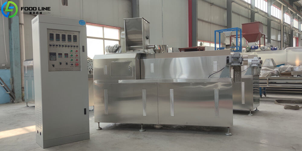 frequency controlled double screw extruder machine