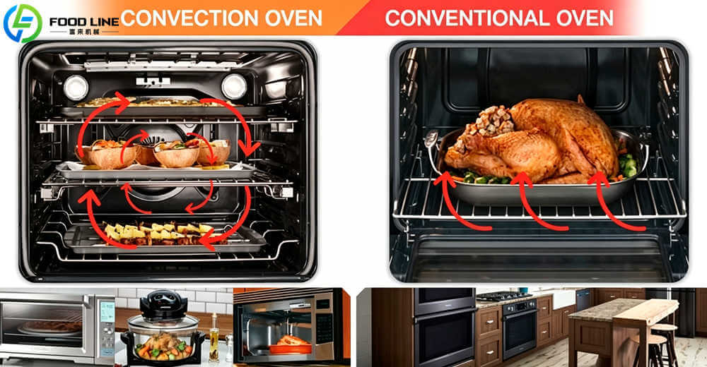 hot air convection oven and conventional oven