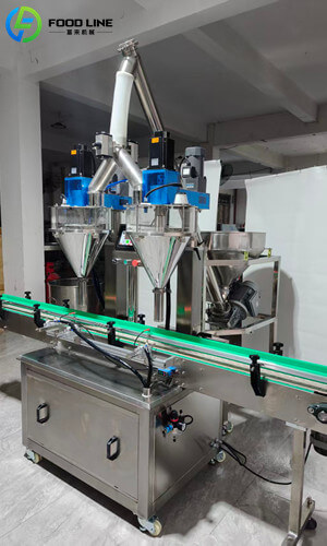 linear type double head powder auger filler