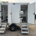 2 stall mobile restroom trailer for events
