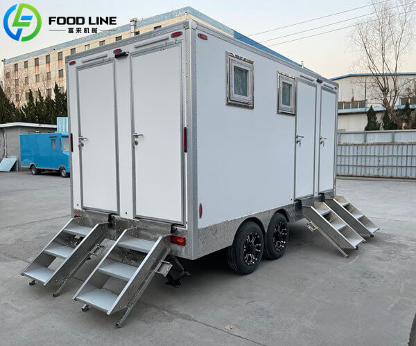 4 stall restroom trailer with separate male female units