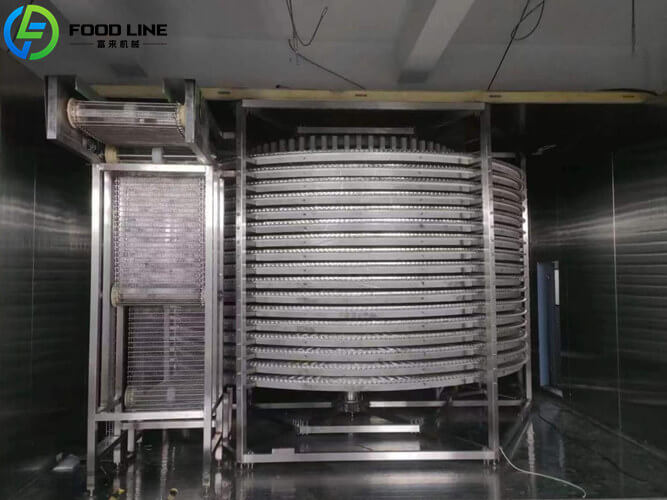 500kg per hour single spiral freezer