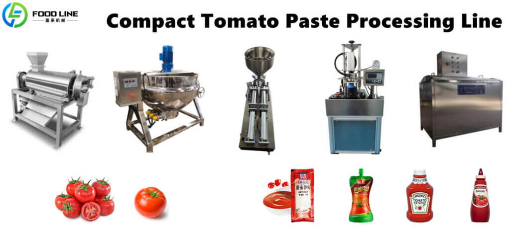 compact tomato paste processing line for sale