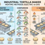 Industrial Tortilla Maker Heating Methods: Electric vs Gas electric and gas heated tortilla equipment