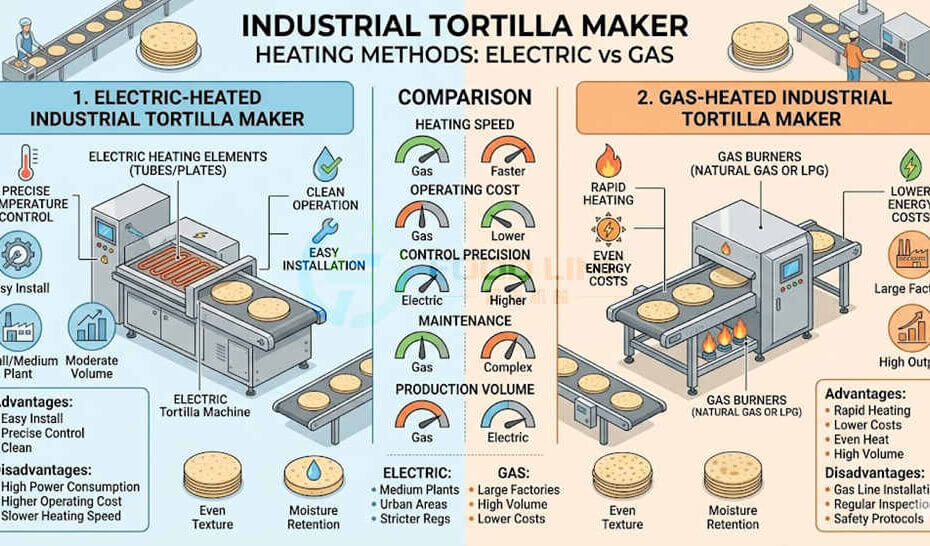 electric and gas heated tortilla equipment