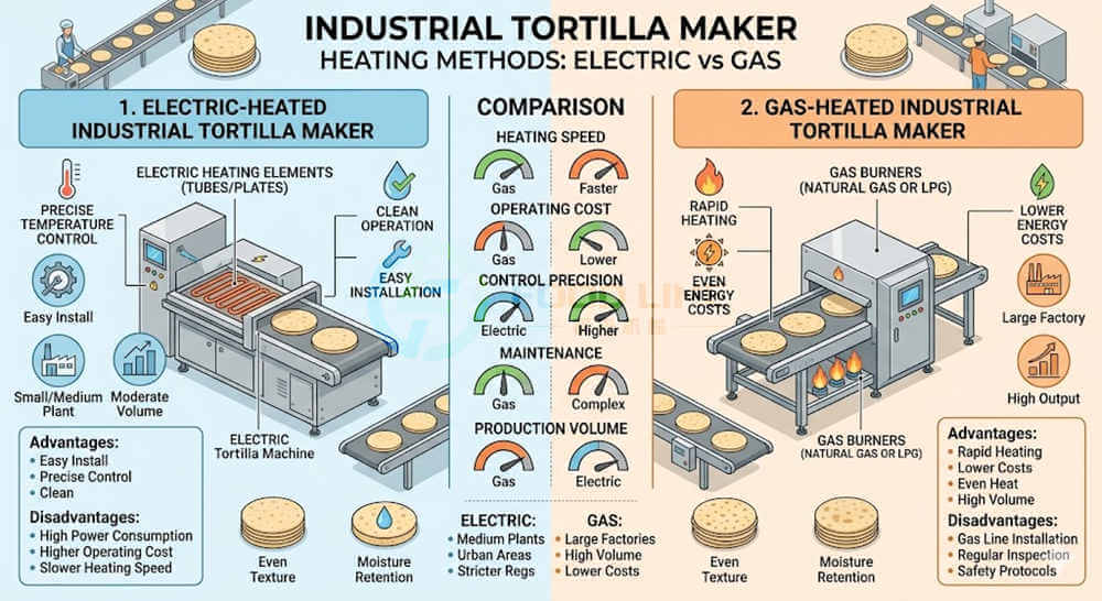 electric and gas heated tortilla equipment