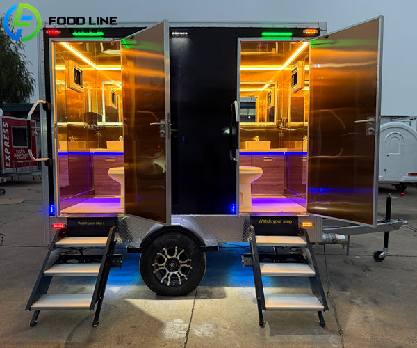 factory price 2 station portable restroom trailer