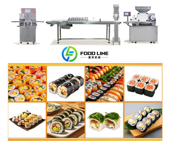 fast running sushi production equipment line