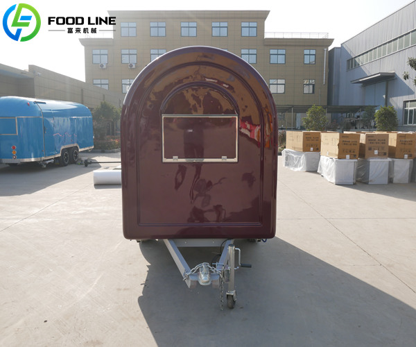 portable round food trailer for coffee