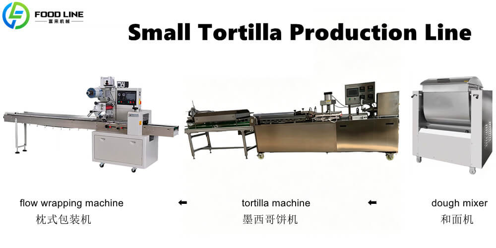 small tortilla production line for restaurants and food factories