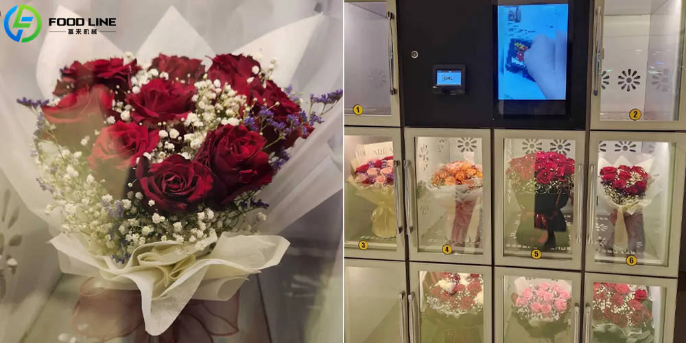 temperature controlled bouquet vending machine