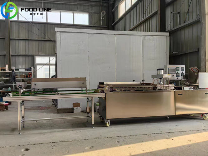 tortilla making equipment with cooling unit