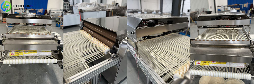 tortilla making machine and cooling rack