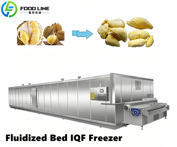 high efficiency fluidized bed iqf freezer