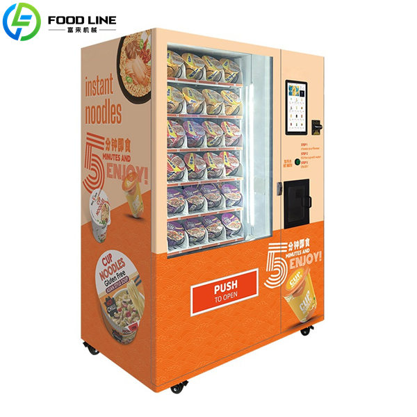 instant ramen vending machine with hot water dispenser