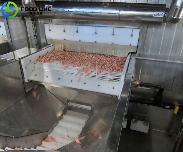 iqf frozen shrimp produced by iqf tunnel freezer