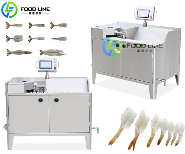 shrimp peeling deveining and back cutting machine