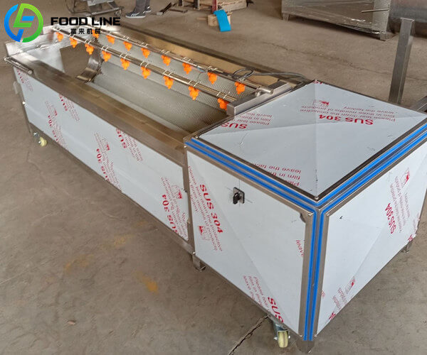 stainless steel potato cleaning and skin removal machine